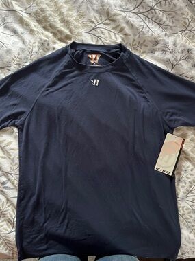 Men's Navy Short-Sleeve Athletic Tee by Warrior